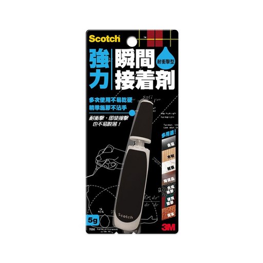 3M Scotch 強力瞬間接著劑 耐衝擊型 #7056, 1個