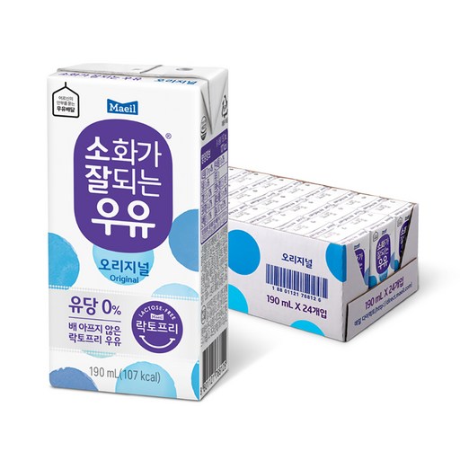 모델명매일 소화가 잘되는 우유 190ml 24개