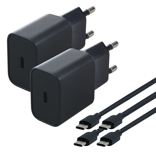 홈플래닛 25W PD 3.0 PPS 초고속 충전기와 CtoC 케이블 1.2m 블랙 2세트로 최고의 충전경험을 누리세요