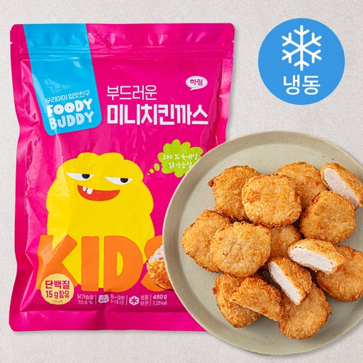 푸디버디 부드러운 미니 치킨까스 (냉동), 480g