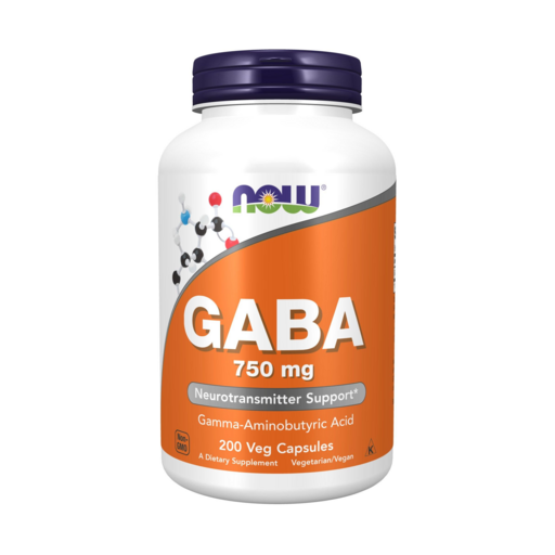 NOW Foods GABA素食膠囊 750mg, 200顆, 1罐