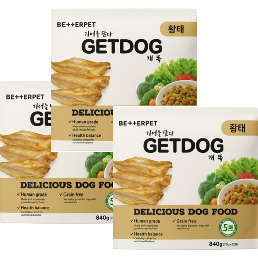 베러펫 개똑 강아지습식사료 강아지사료 주식 파우치, 참치, 70g, 72개