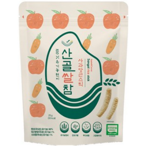 에코맘의산골이유식 산골쌀참 시금치 25g*2개