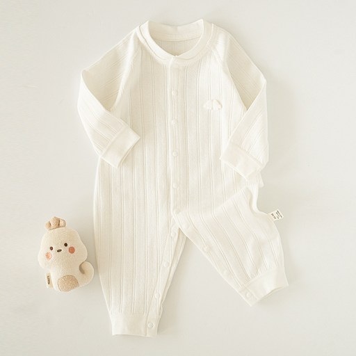 에뜨람 순면 아기 실내 우주복 긴팔 내의 신생아 바디슈트 내복 잠옷 배앓이방지