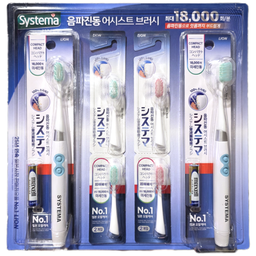시스테마 음파 전동 칫솔 본품2리필4