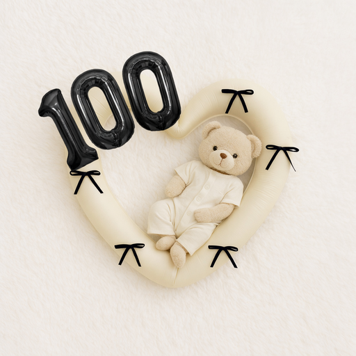 해피제이니 50일 100일 대형 하트풍선 완성리본 세트