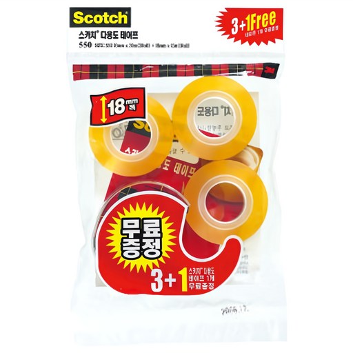 쓰리엠 스카치 다용도테이프 디스펜서 1p + 리필3p 583 18mm x 15m