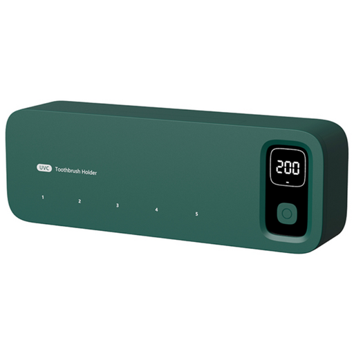 SERENDI UVC 칫솔살균기 벽걸이 무타공 팬건조 5구 USBC, 딥 그린