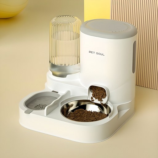 파스텔펫 반려동물 포인트 반자동 급수식기, 그레이, 1개