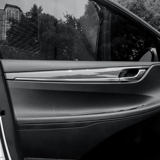 더블랙 호환 더뉴 그랜저 튜닝 용품 도어 프레임 커버 카본 몰딩