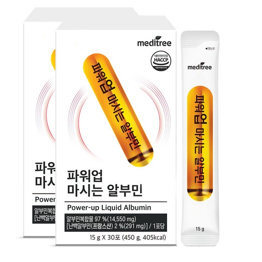 메디트리 파워업 마시는 알부민, 450g, 2개