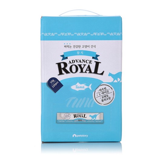 어드밴스 로얄 스틱 짜먹는 고양이간식 120P, 참치, 120개
