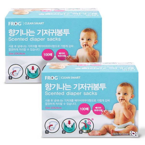 프로그 향기나는 기저귀봉투 베이비파우더향 100p 이미지
