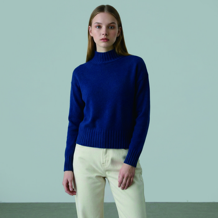 올리브데올리브 여성용 골지 시보리 반목 니트