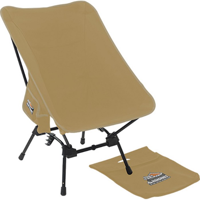 하이그라운즈 높이조절 스퀘어 체어 캠핑 의자, 울프브라운, 1개
