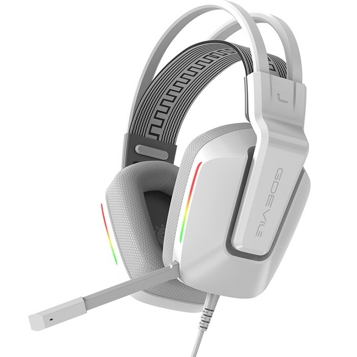 지데빌 G737 TUNE71 가상 7.1채널 RGB 서라운드 노이즈 캔슬링 단방향 마이크 게이밍 헤드셋, G737 TUNE71, 화이트