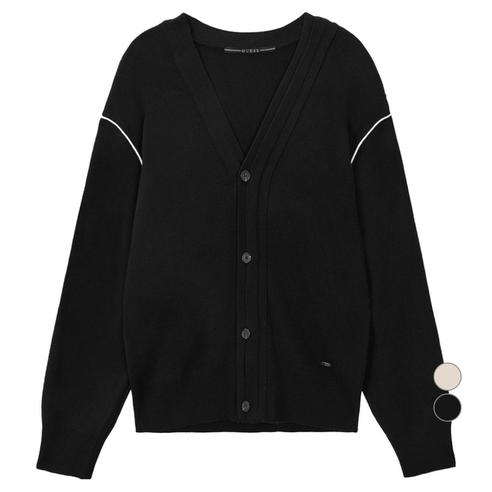 게스 남녀공용 칼라배색 스웨터 가디건 MO4S2694