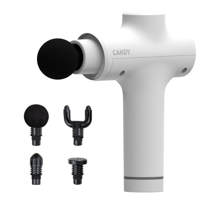 제스파 캔디 전신 무선 자동 마사지건 올화이트 ZP2955