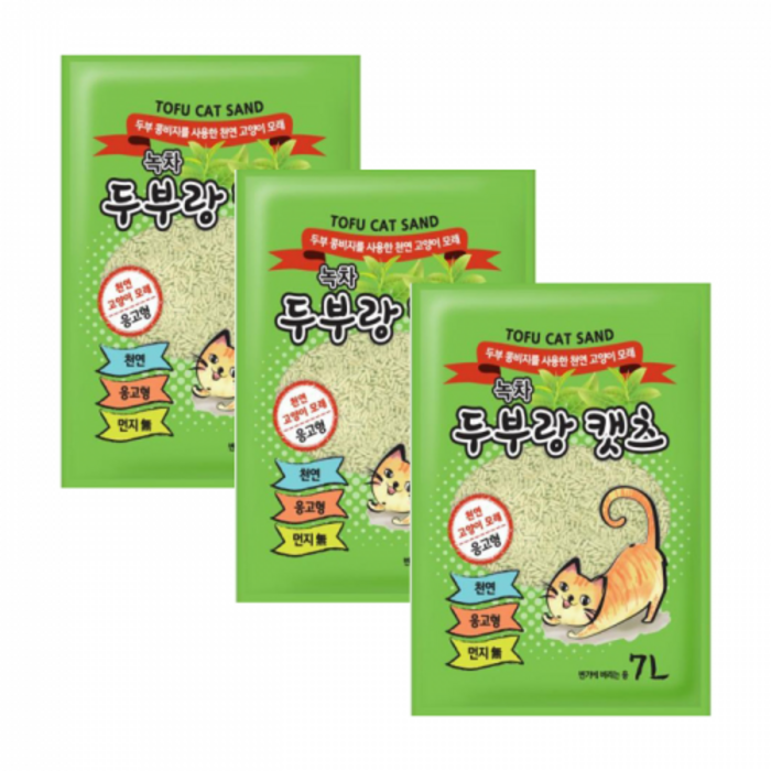 두부랑 캣츠 이코노믹 녹차 7L  (리뉴얼)