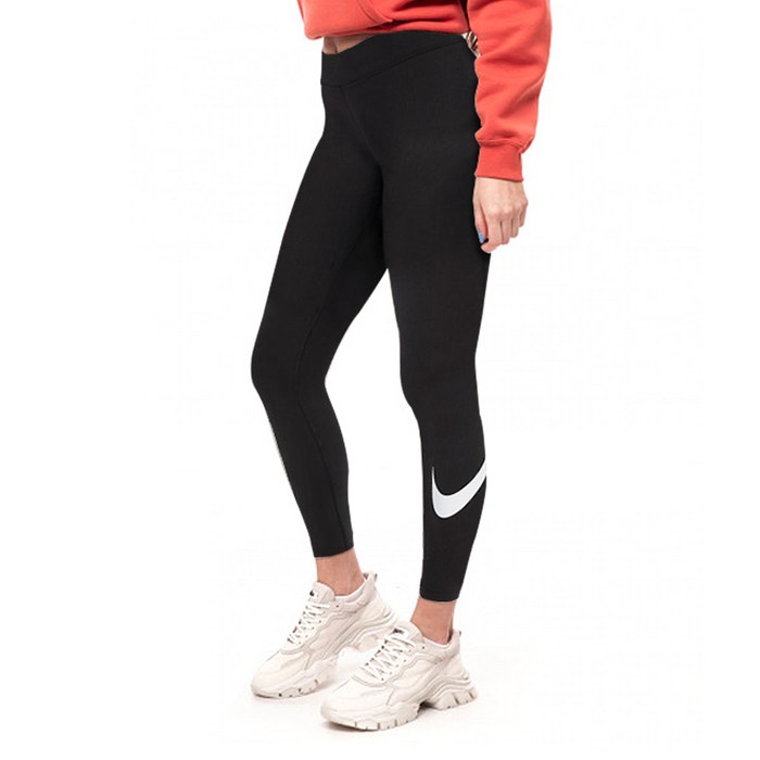 쇼핑엔티 나이키 여성용 NSW 에센셜 GX 미드라이즈 스우시 레깅스 CZ8530010