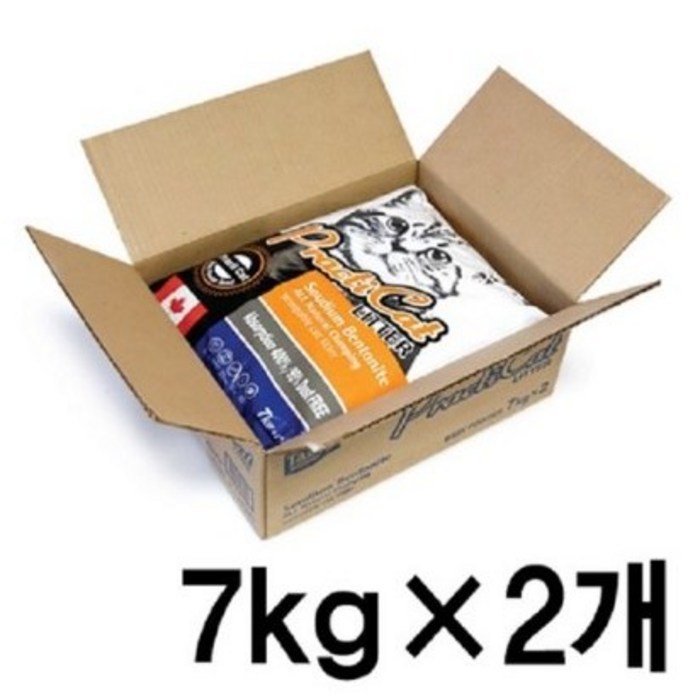 무배프락티캣 10L7kg,베이비파우더향 2개고양이모래