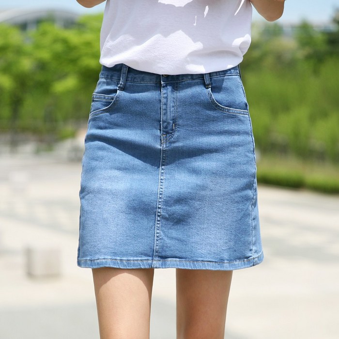 동대문스타일 여성 치마바지 A라인 스판 청치마바지 여자 여름 스커트 데님팬츠