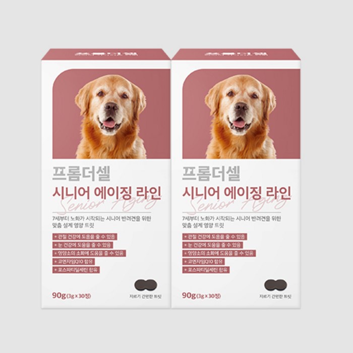 프롬더셀 강아지 노견 영양제 관절 피부 피모 눈건강 백내장 치매 항산화제 30정, 30정, 종합영양제, 2개