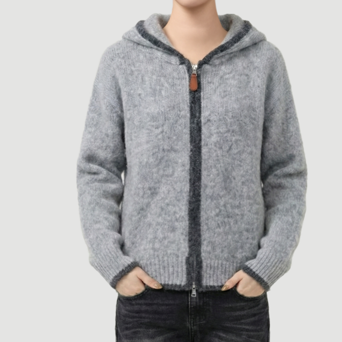 클레이스 울혼방 배색 투웨이 집업