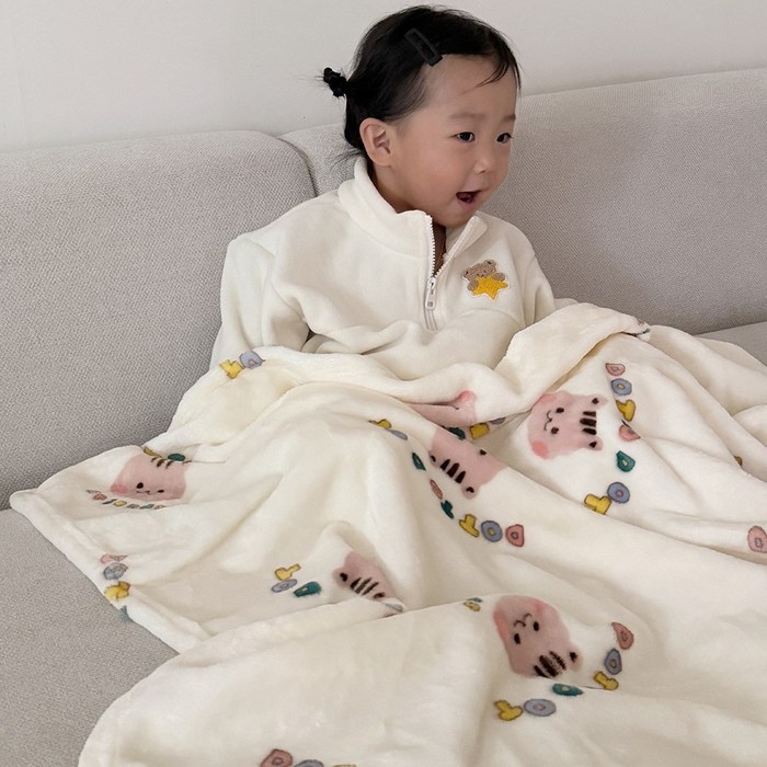 돗투돗 코지 밍크 극세사 아기 블랭킷 겨울 담요