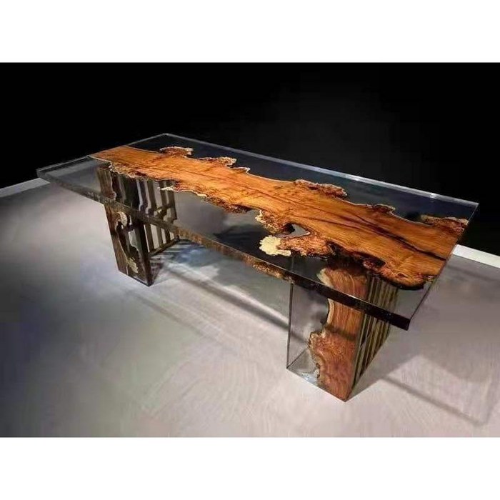 레진테이블 테이블 식탁 에폭시 레진 원목 우드슬랩 아트 인테리어 북유럽 카페 바다 파도