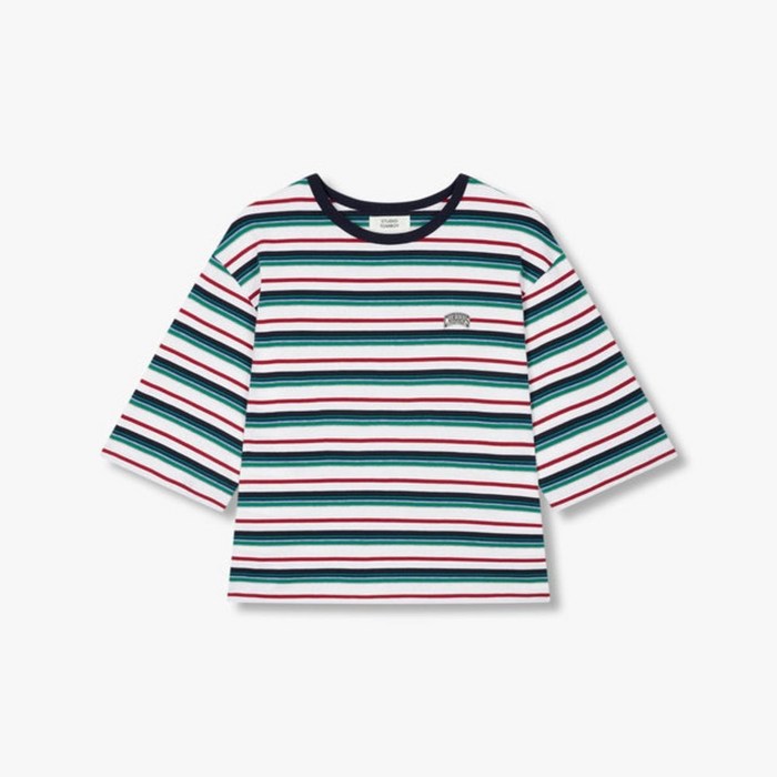 스튜디오 톰보이 스트라이프 배색 티셔츠 91753228 944720
