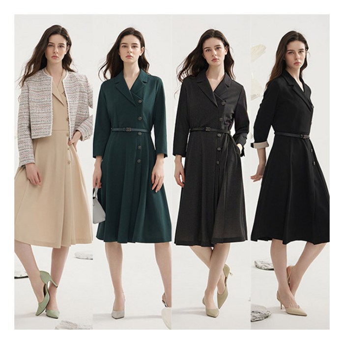 제이에비뉴 25SS 최신상 더블 테일러드 플레어 드레스 1종 AKA251F0101OP