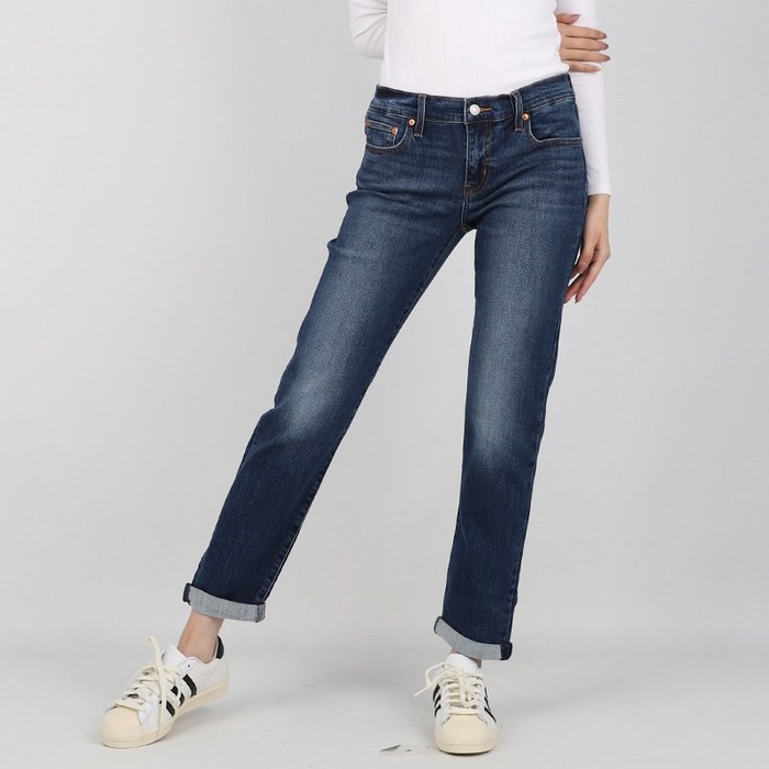 리바이스 여성 청바지 미드라이즈 보이프렌드 다크블루 198870334 S