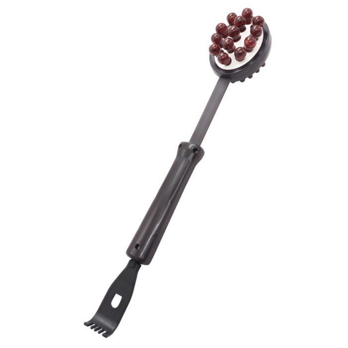 인센업 지압 안마봉효자손, 블랙, 1개