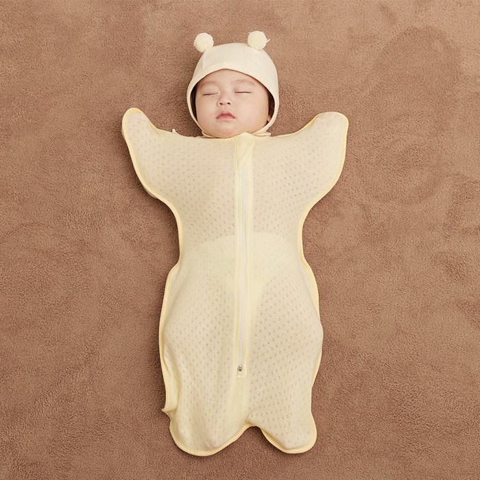코넘 신생아 속싸개 스와들 메쉬 11, 4계절 베이지