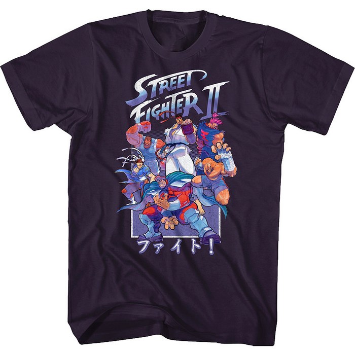 ROCKPANDA Street Fighter II Poster 반팔티
