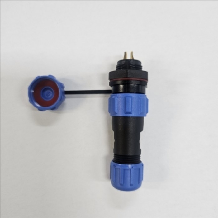 SP13 2핀 방수 전원 커넥터  DC 전원선 연결용  패널 고정형 후면 체결