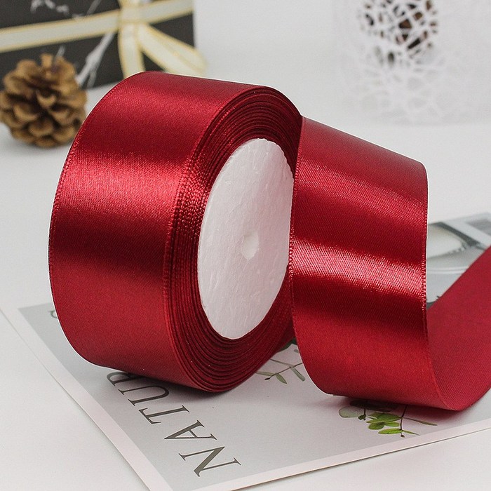 기본 새틴 공단 리본끈 40mm 22m