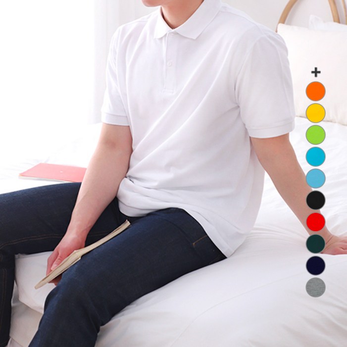 유니렉스 남녀공용 티센스 컬러풀 카라 반팔 티셔츠