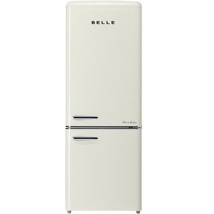 BELLE 레트로 글라스 250L 2도어 냉장고 방문설치, RC27ACM