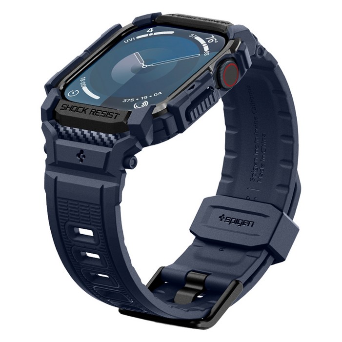 슈피겐 스마트워치 스트랩 일체형 케이스 러기드아머 프로, 네이비블루, 1개