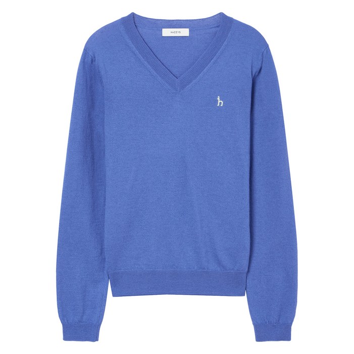 헤지스 여성용 브이넥 울혼방 긴팔 풀오버