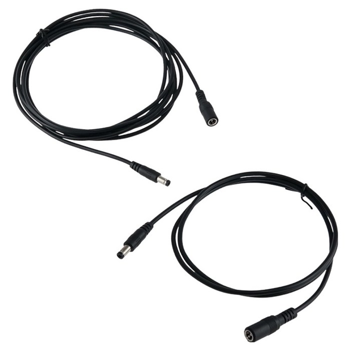 컴스 3A 5.5 x 2.1 mm MF DC 전원 연장 케이블 1m  3m 세트 CP094