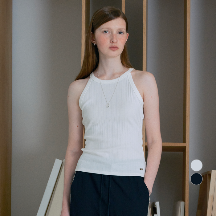 쥬시쥬디 여성용 슬리브리스 홀터 티셔츠 J1TS020B