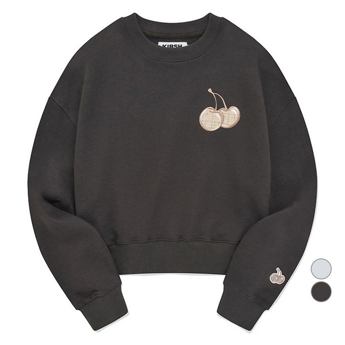 키르시 미들 체리 크롭 스웻셔츠