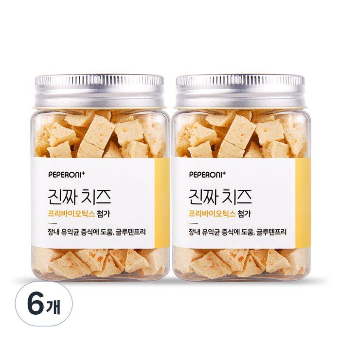 페페로니 프리바이오틱스 반려동물 간식, 치즈, 180g, 6개
