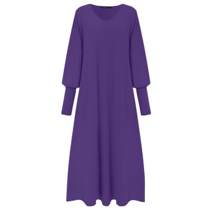 안다로미 소매 슬림 포인트 롱 원피스 빅사이즈 포함