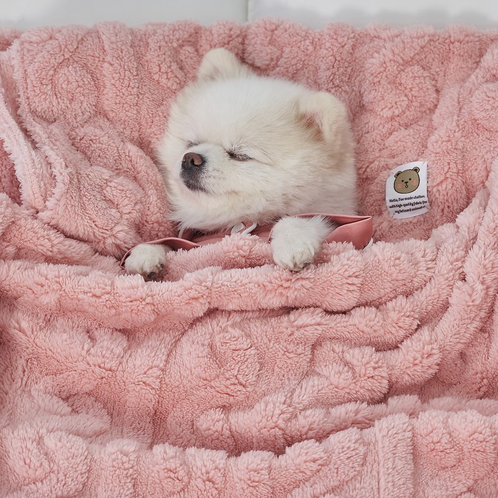 도그아이 반려동물 펫 꽈배기 담요