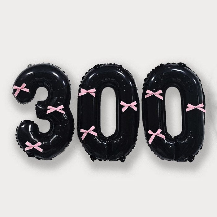 올리브파티 숫자 풍선  발레코어 리본 9p 기본 세트