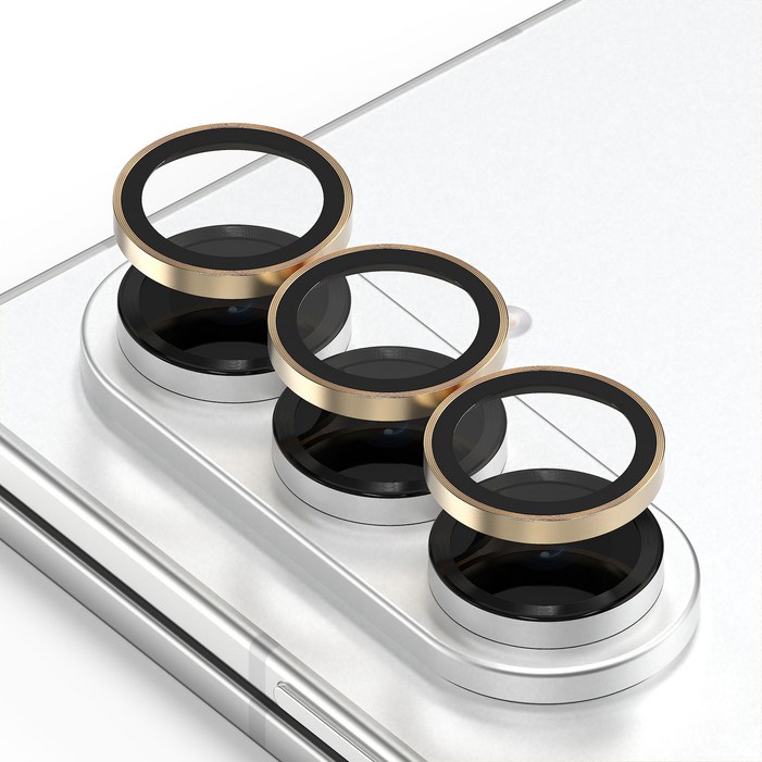 모란카노 메탈 링 카메라 렌즈 강화유리 세트 골드, 1세트